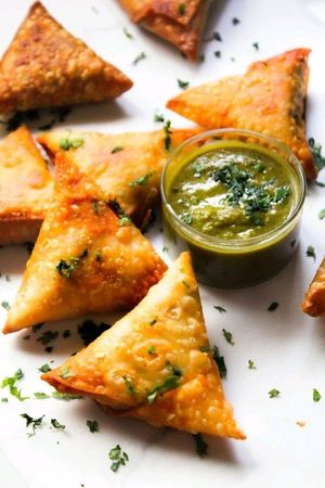 Samosas at Vegan Tribe Cafe in Cavite