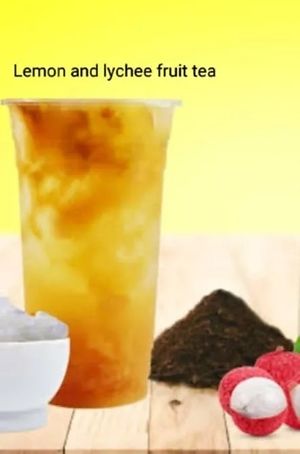 Lemon and Lychee Tea Drink at Vegan Tribe Cafe in Cavite