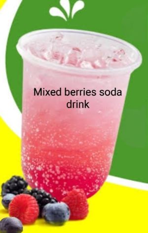 Mixed Berries Soda Drink at Vegan Tribe Cafe in Cavite