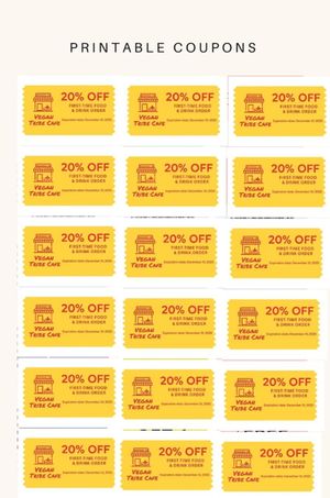 Print some coupons & give to friends. at Vegan Tribe Cafe in Cavite