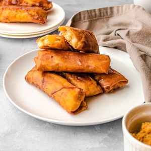 Turon. Banana & Jackfruit. fried crispy. at Vegan Tribe Cafe in Cavite