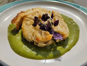 'Raaste' menu's spinach börek at Lettuce Sustain Supper Club in South East London