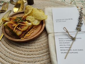 Fourth menu's masala sandwich at Lettuce Sustain Supper Club in South East London