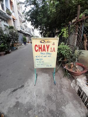 Sign outside #Veganuary at Quán chay 1A in Ho Chi Minh City