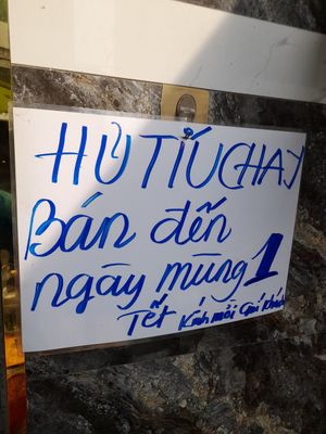 Notice #Veganuary at Hủ tíu chay in Ho Chi Minh City