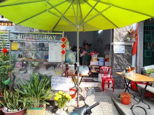 Outside #Veganuary at Hủ tíu chay in Ho Chi Minh City