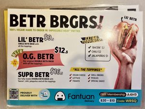 Menu  at Jerrell's Betr Brgr   in Jersey City