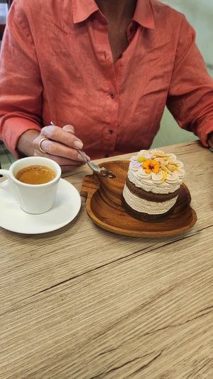 Amazing coffeecake♥️♥️♥️ at Tess Vegan Café in Pattaya