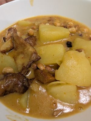 Massaman curry at Tess Vegan Café in Pattaya