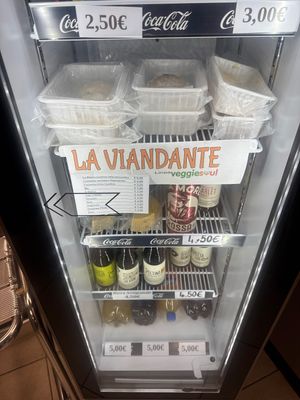 Vegan cheeses for sale   at La Viandante Pizzeria D'Asporto in Vicenza