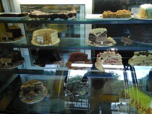 Cake cabinet 1 at Steel City Cakes in Sheffield