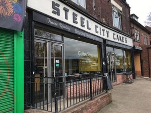 Outside  at Steel City Cakes in Sheffield