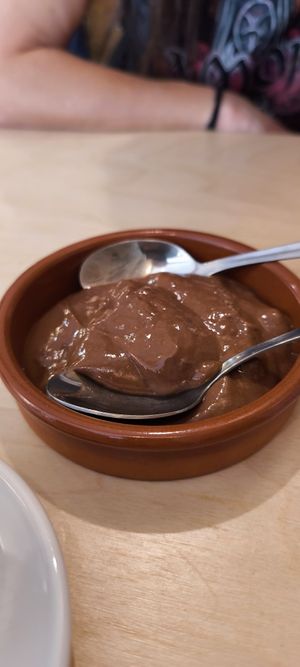 Chocolate custard at Black Cat Santiago in Santiago De Compostela