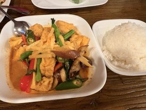 Red curry (delicious) 🤍🌱  at TipThai Thai Cuisine in Washington