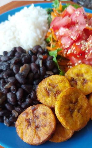 Black Beans Casado #Veganuary at vegantamarindo in Tamarindo