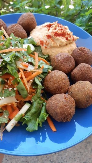 Falafel with Hummus and Salad #Veganuary at vegantamarindo in Tamarindo