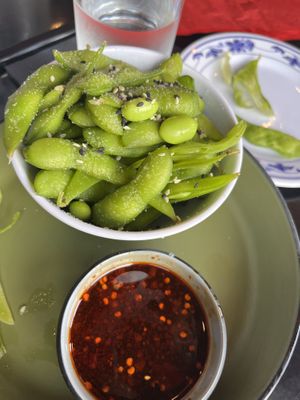Edamame with dipping sauce   at Běndì Wok N' Bar in Columbus