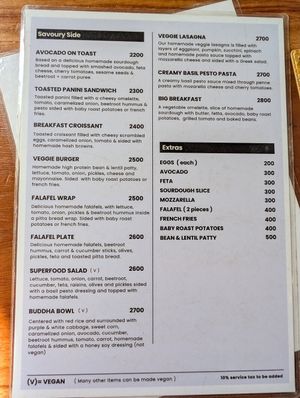 Menu March 2026 at Fruit Cafe in Ahangama