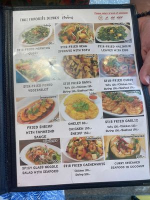 Menu  at The Best One PadThai in Ao Nang