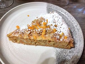 Carrot cake at La Sauterelle in Toulouse