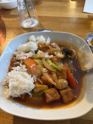 Sweet and sour tofu   at The Jolly Farmer in Reading