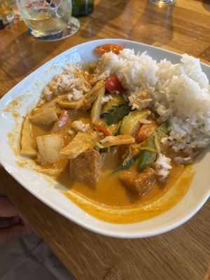 Thai red curry with tofu   at The Jolly Farmer in Reading