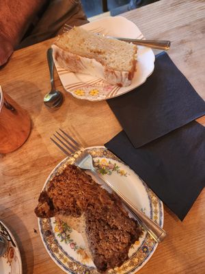 lemon drizzle and carrot cake at Molly Coffee House  in Nottingham