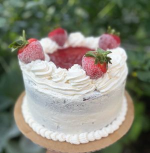 Strawberry Shortcake with Swiss Meringue Buttercream at HoochMKE in Milwaukee