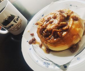 Caramel Pecan cinnamon roll at HoochMKE in Milwaukee