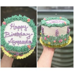 Spring Themed Birthday Cake at HoochMKE in Milwaukee