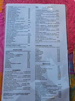 Vegetarian menu #Veganuary at DeAca Restaurante in Mexico City