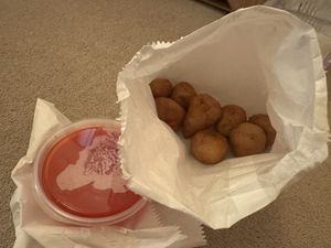 Sweet and sour mock chicken balls (starter)  at Golden City in Tipton