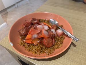 Sweet and sour chicken (main)  at Golden City in Tipton