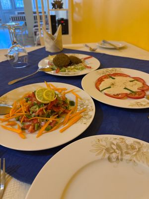 Falafel, oriental salad and tahini   at Jewel of the Nile in Luxor