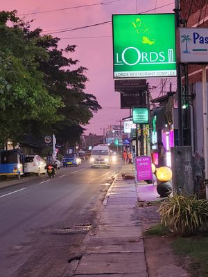 Street at Lords Restaurant Complex in Negombo