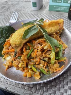 Kottu roti with vegetables (vegan)  at Lords Restaurant Complex in Negombo