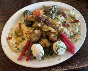 Mediterranean Veggie Platter  at Habibi Lebanon Bar & Grill in Davidson