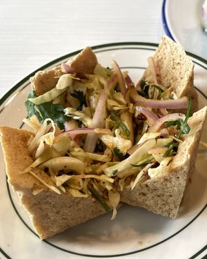 Burmese Stuffed Tofu (made vegan by requesting no fish sauce) 💚  at Mandalay Kitchen in St Paul