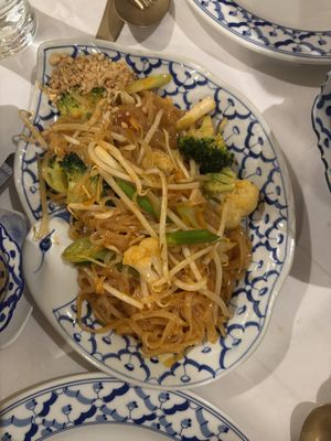 Pad Thai Noodles (no egg)  at Auntie's Thai Restaurant in St Neots