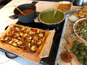 Al het eten samen at Lenna's Kitchen in Den Bosch