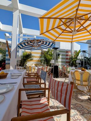 Outdoor seating at La Baia Dubai in Dubai