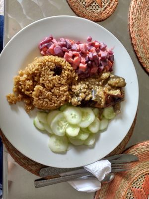 Main course. at Govinda's in Barranquilla