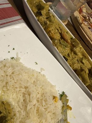 Curry vegetables  at Shana By The Beach in Quepos