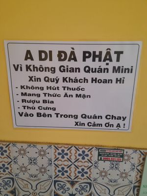 Notice #Veganuary at Cả Tâm in Ho Chi Minh City