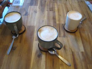 Turmeric Lattes, super flavourful and comforting. at fronda cafe  in Valencia
