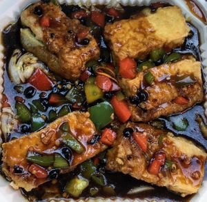 Crispy Fried Tofu w/ Minced Vegetables  at Veggie Garden in Mountain View
