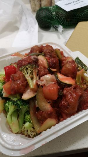 S&S pork style with vegetables at Veggie Garden in Mountain View