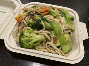 Very Garlicky Noodles at Veggie Garden in Mountain View