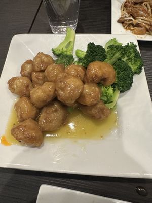 Orange chicken  at Veggie Garden in Mountain View