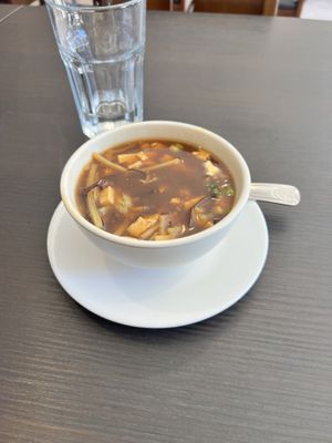 Hot &sour soup.   at Veggie Garden in Mountain View